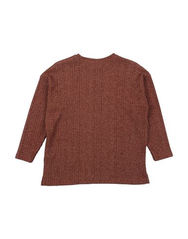 Kid Girl Sweater Brown Size 16 Polyester, Metallic fiber, Elastic fibres