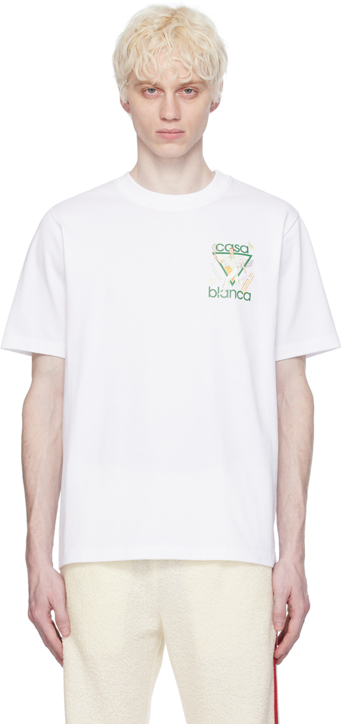 Casablanca SSENSE Exclusive White 'Le Jeu' T-Shirt