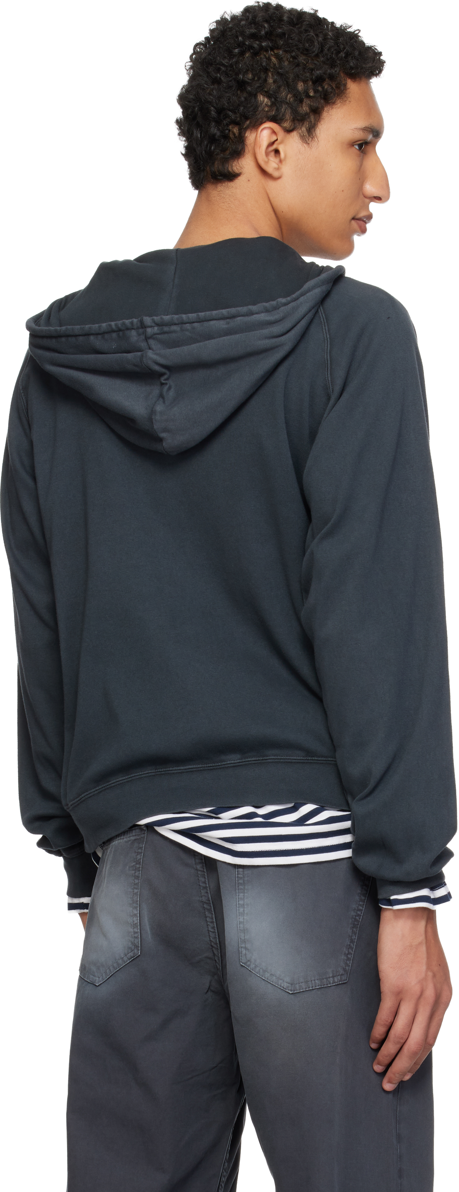 Black Logo Zip Hoodie
