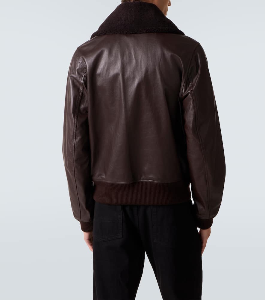 Pharos leather bomber jacket
