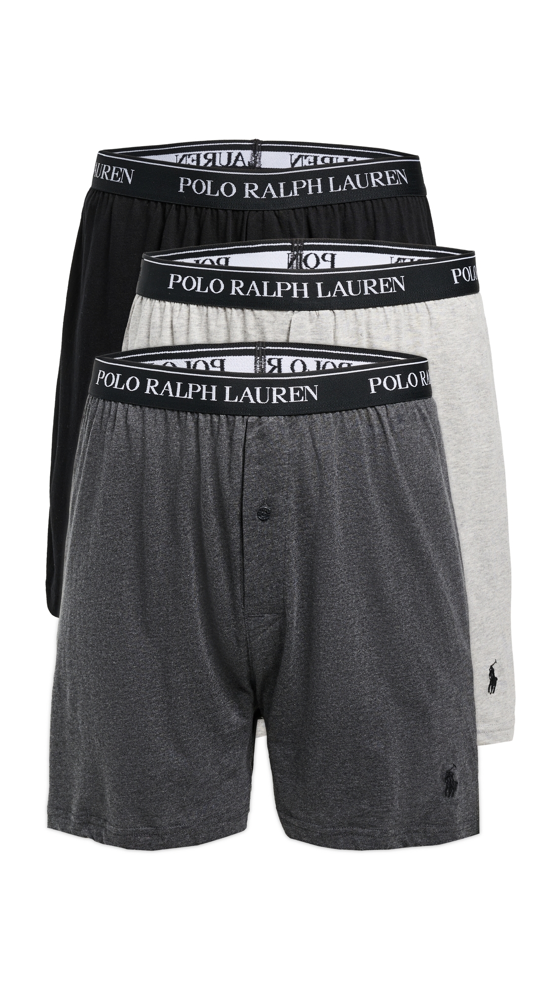 Classic Fit Knit Boxers 3 Pack Andover/Madison/Polo Black