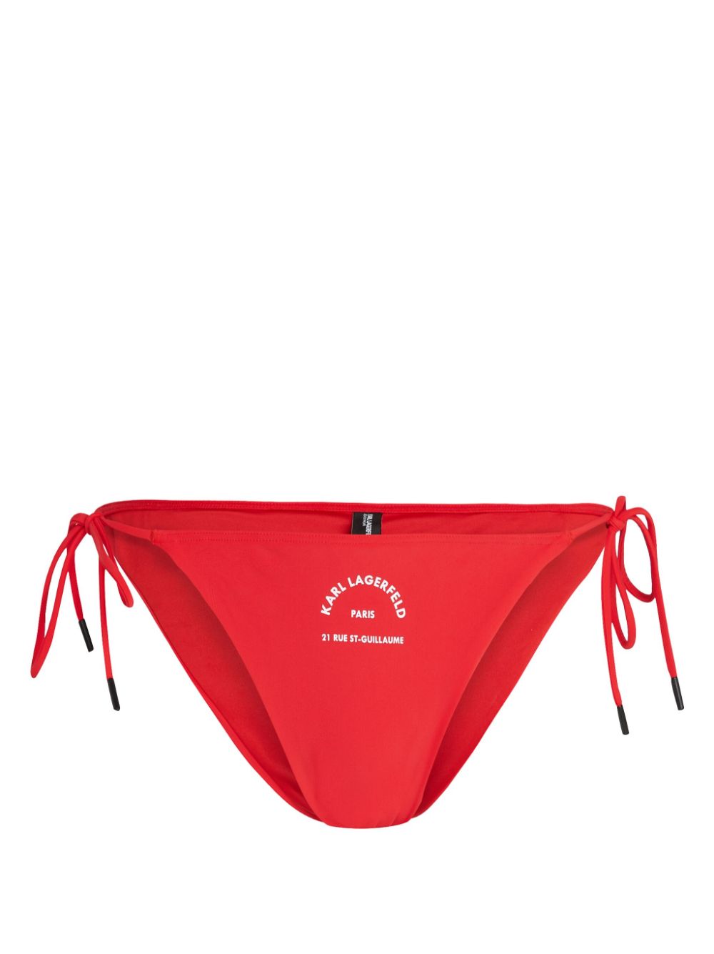 Logo-print string bikini bottoms - Red