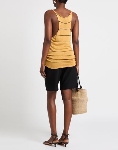 Woman Top Mustard Size S/M Viscose, Linen, Cotton