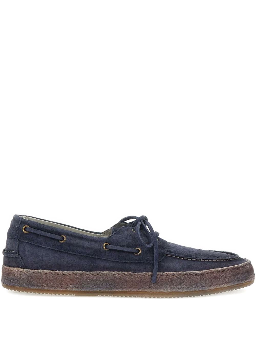 Leather boat shoes - Blue