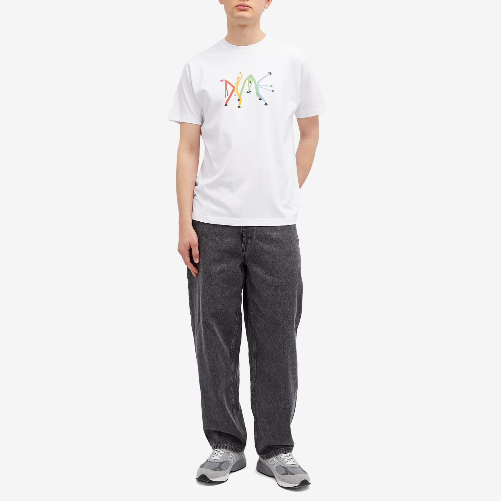 Men's Classic Baggy Denim Jeans in Faded Black