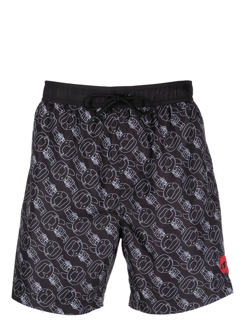 Ikonik 2.0 logo-print swim shorts - Black