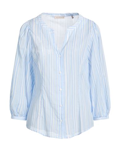 Woman Shirt Azure Size 12 Cotton