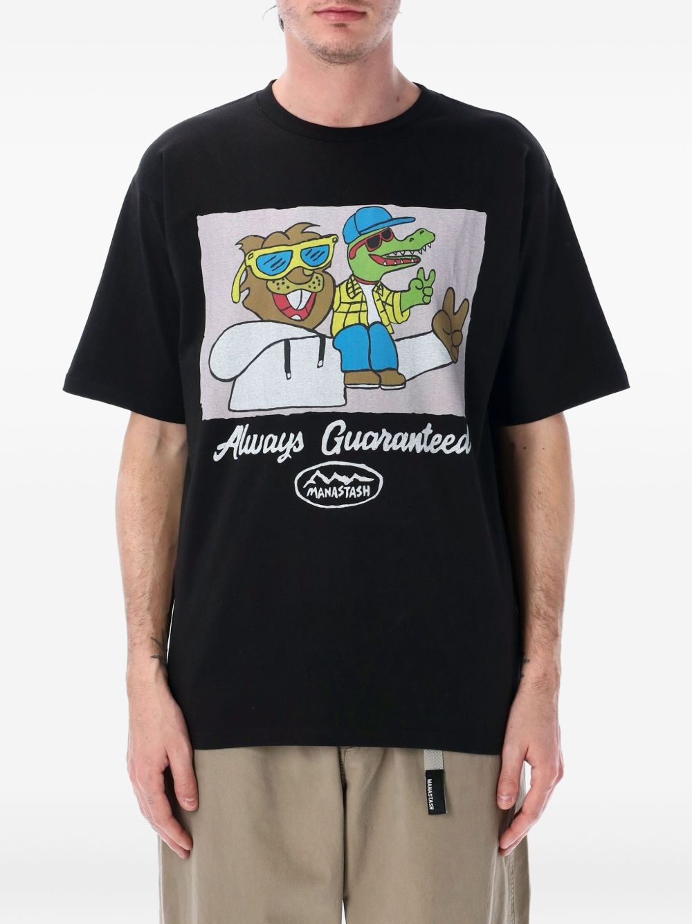 MANASTASH Friends graphic-print T-shirt - Black