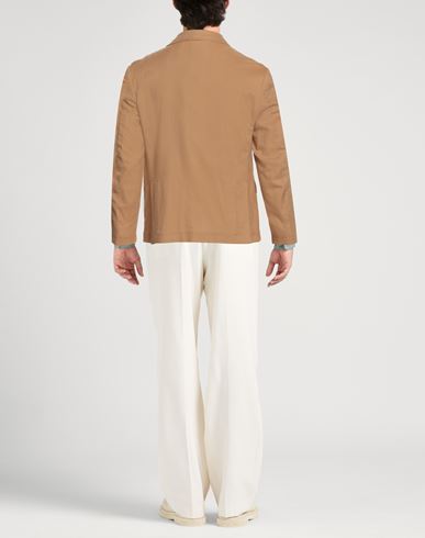 Man Blazer Camel Size 40 Linen, Viscose