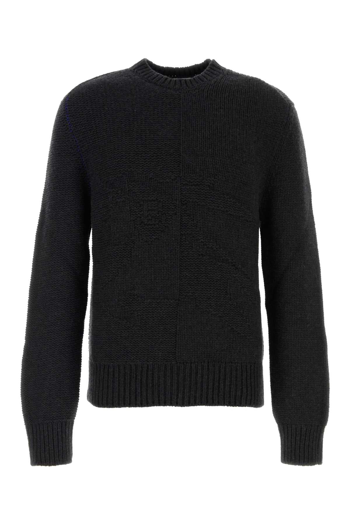 100% Cashmere Crew-Neck Sweater — Gray