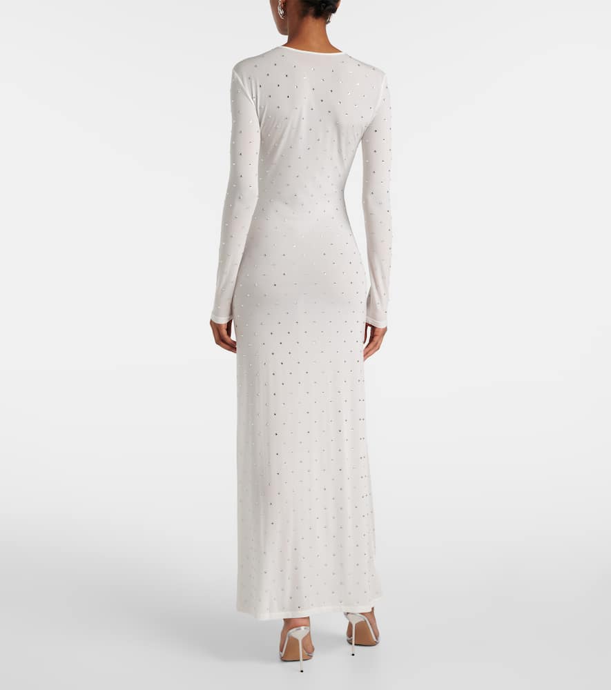 Bridal crystal-embellished maxi dress