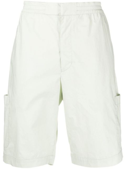 Elasticated-waist cotton bermuda shorts