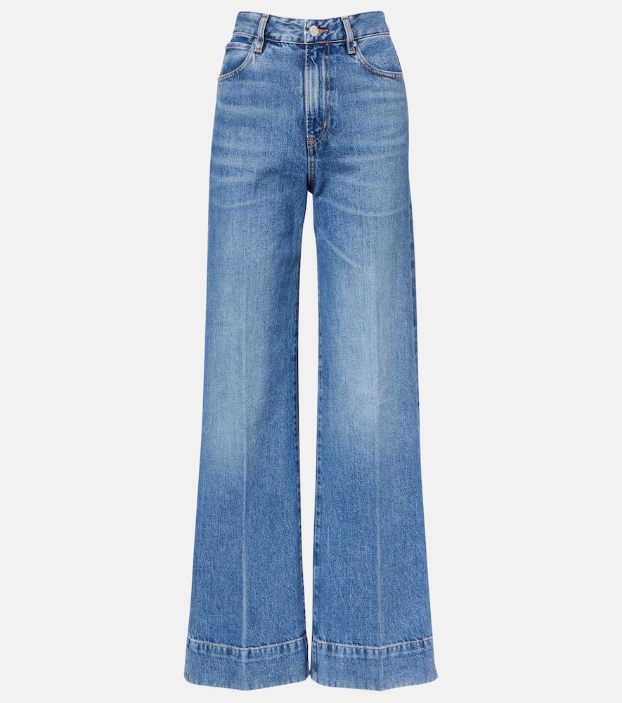 Slice high-rise flared jeans