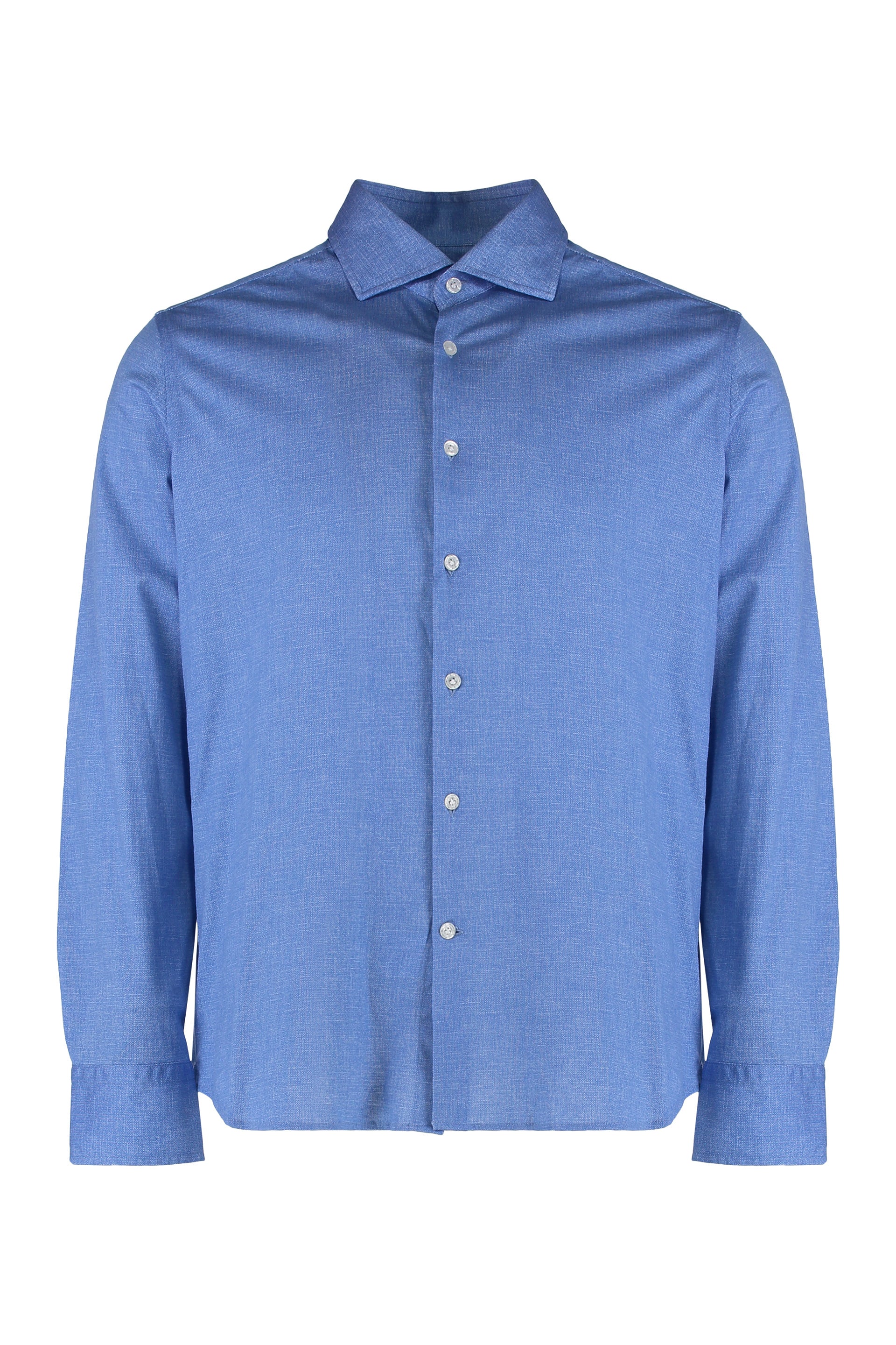 Classic Rounded Hem Cotton Shirt for Men