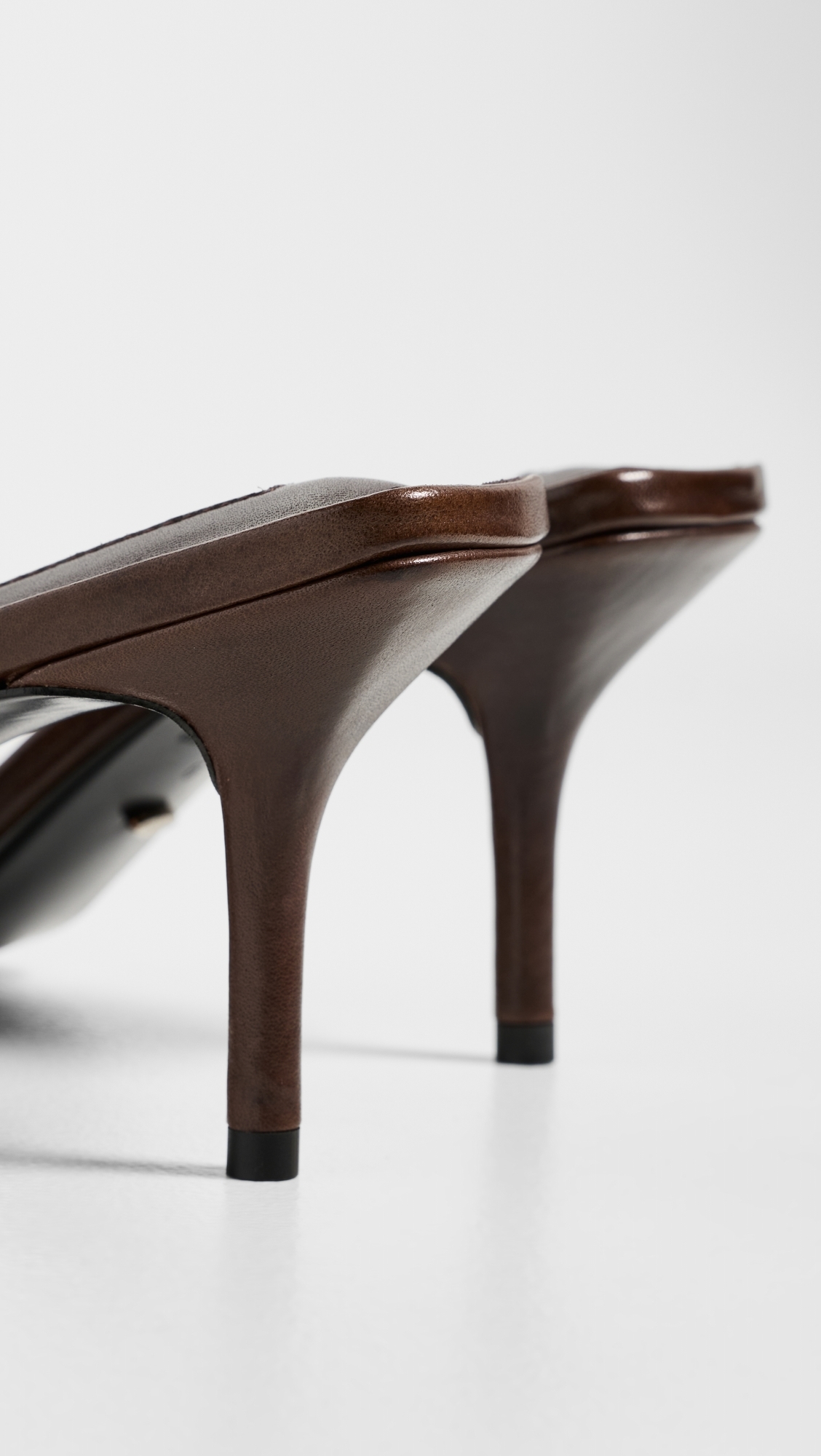 Hallie Heeled Mules Choc Vintage