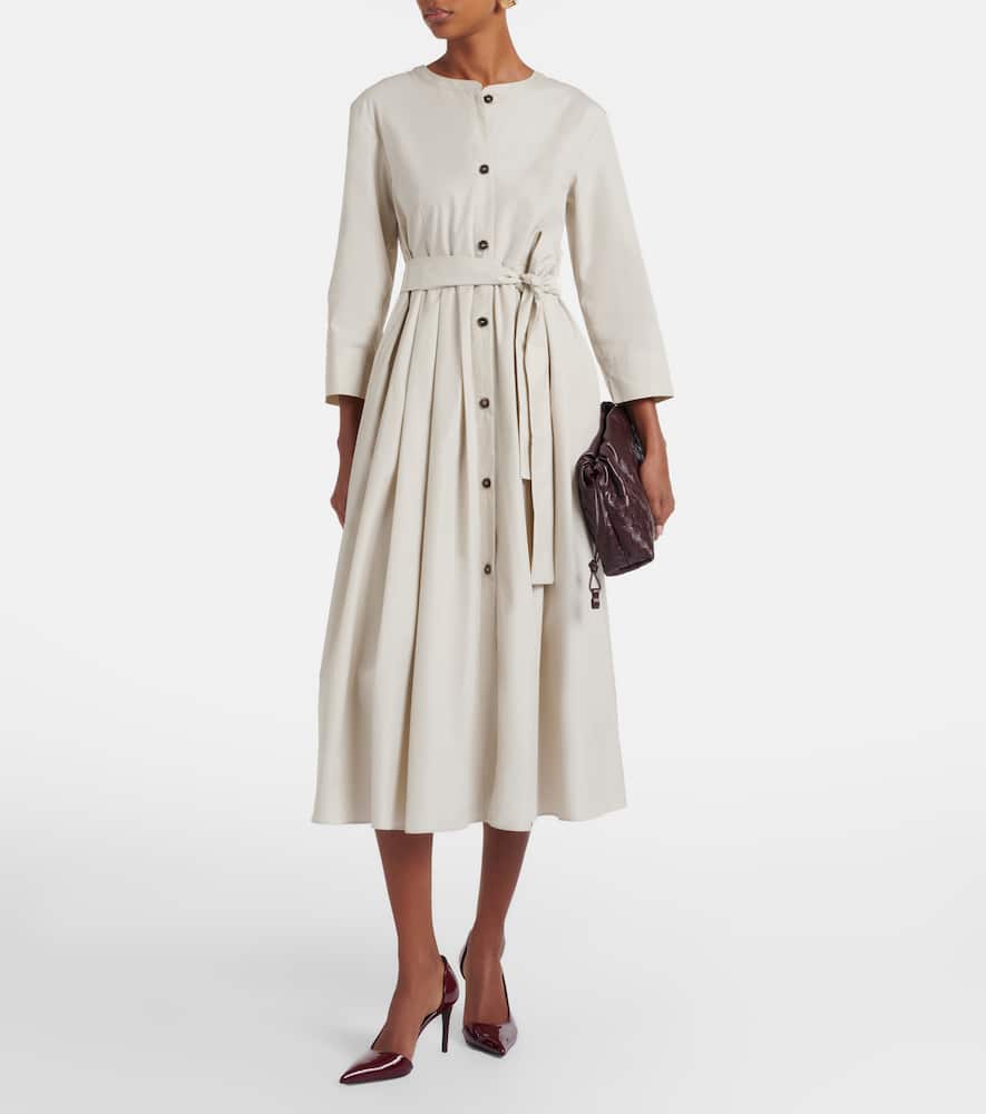 Giorno belted cotton shirt dress
