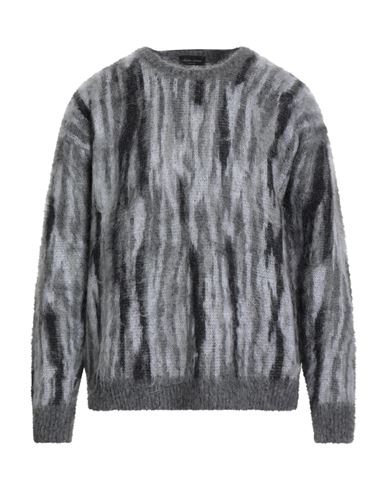 Roberto Collina Man Sweater Grey Size 36 Superkid mohair, Nylon, Wool