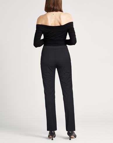 Woman Pants Black Size 10 Virgin Wool, Polyamide, Elastane