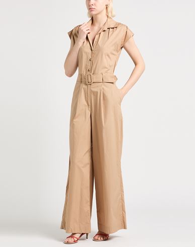 Woman Jumpsuit Camel Size 4 Cotton