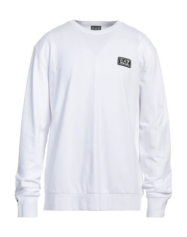 Man Sweatshirt White Size XXXS Cotton, Elastane, Polyamide, Polyester