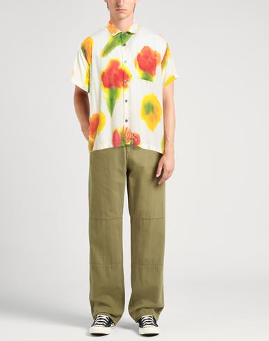 Man Shirt Pastel yellow Size L Viscose