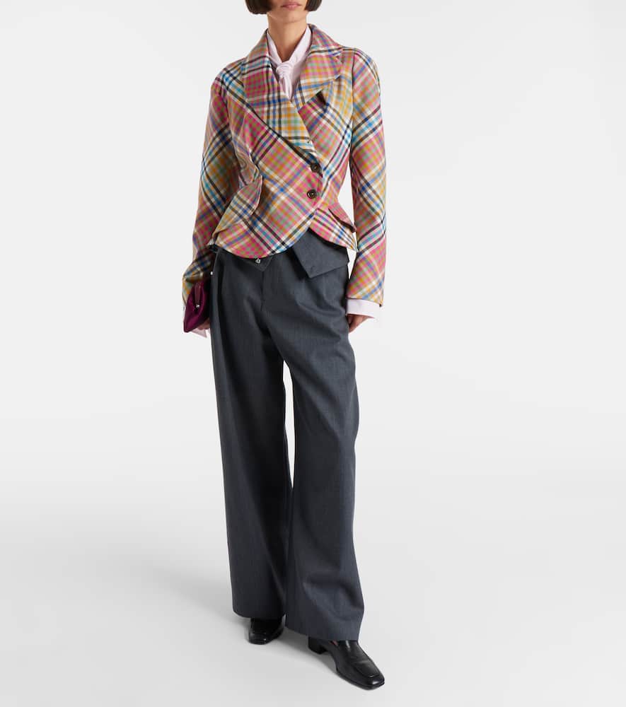 Stormy asymmetric wool blazer