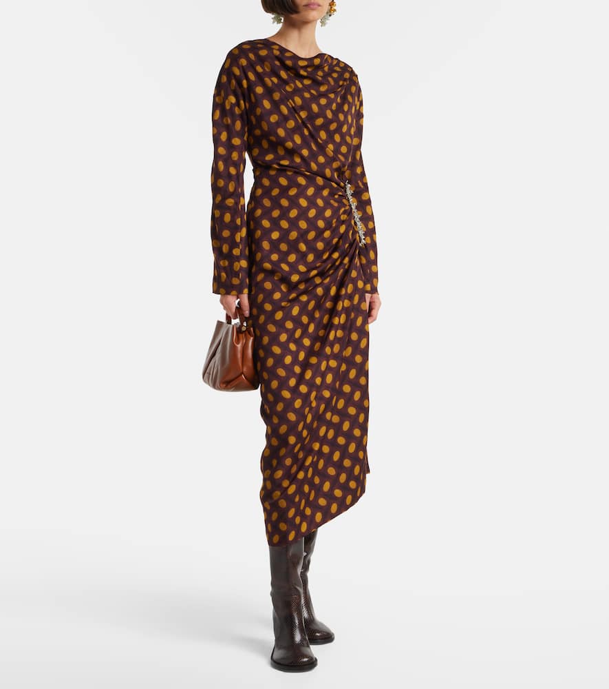 Didi embellished polka-dots midi dress