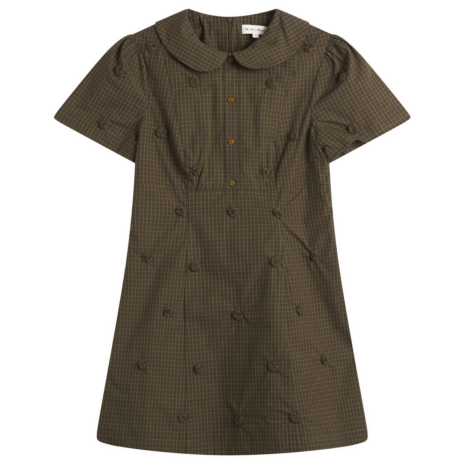 Women's Rosette Check Mini Dress in Ivy Check