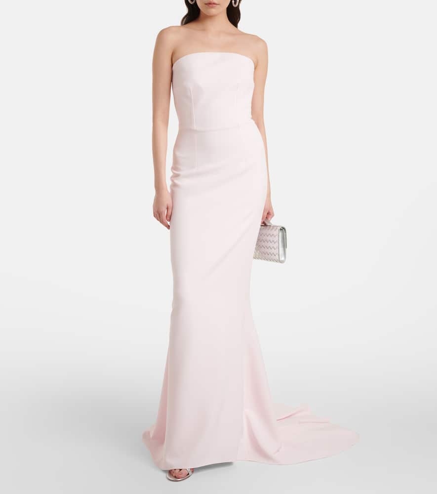 Sofie embellished crêpe bustier gown