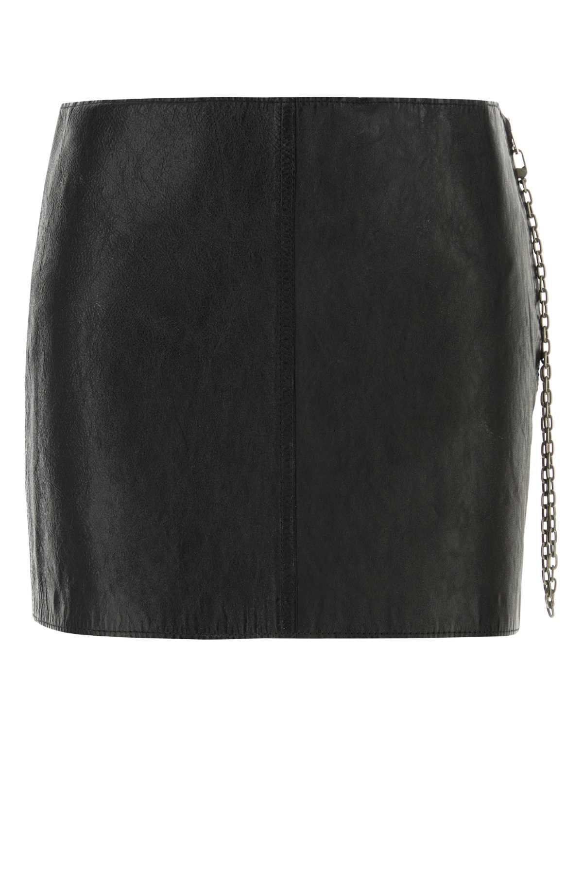 Leather Skirt — Black