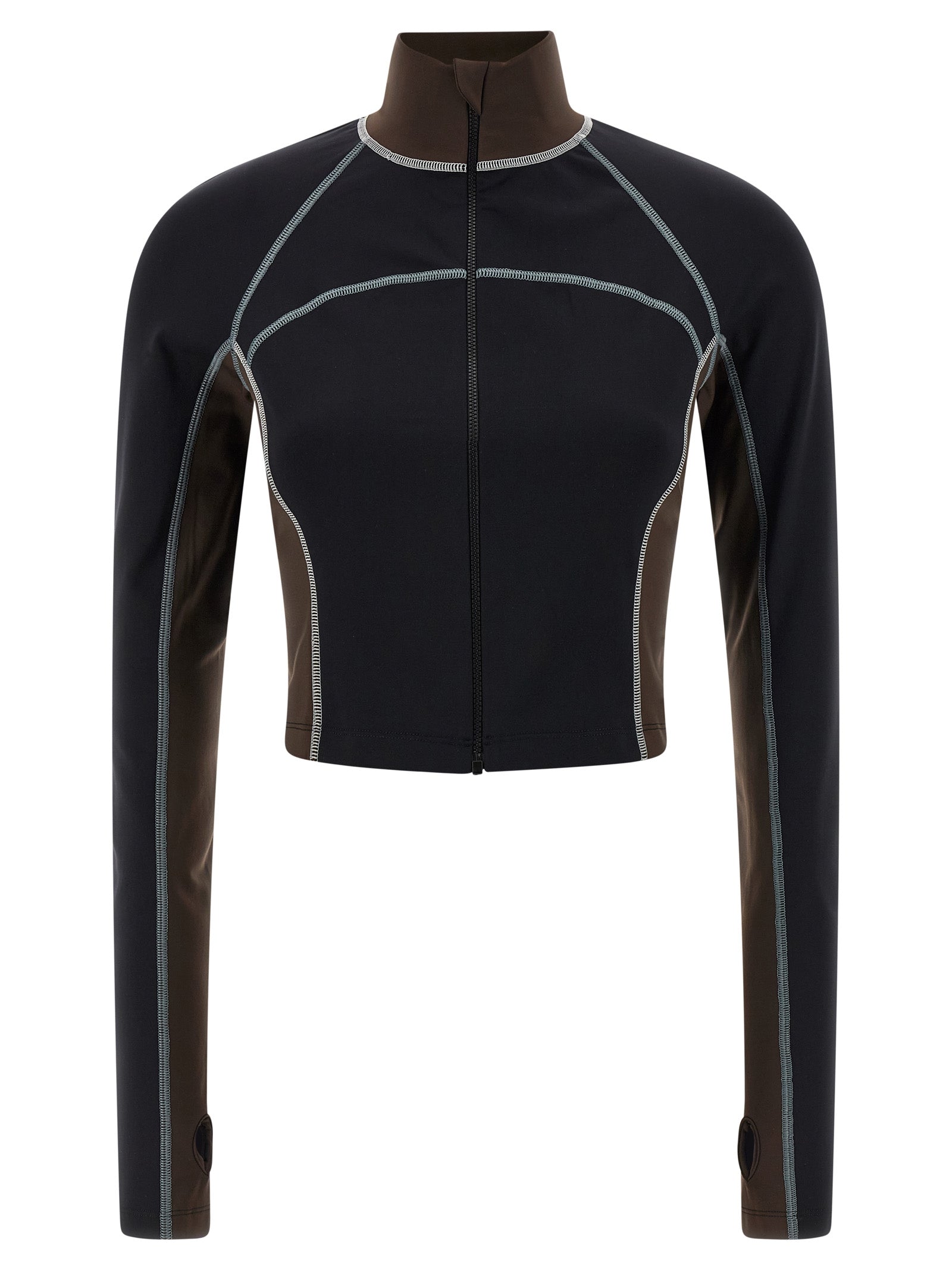 Color-Block Technical Overshirt — Black