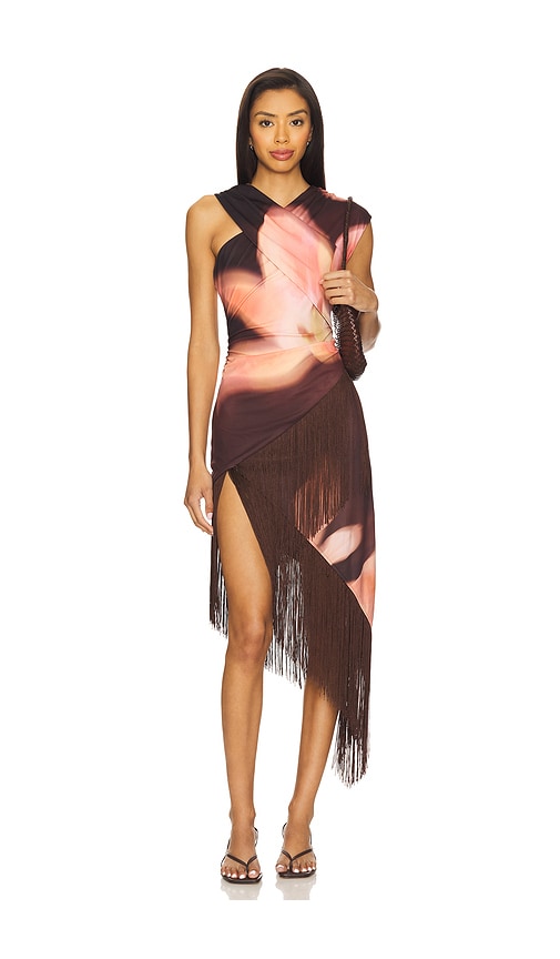 The Wolf Gang ROBE MI-LONGUE VEDA en Brown.  XS. Also en L