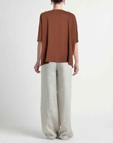 Woman Sweatshirt Brown Size S Cotton