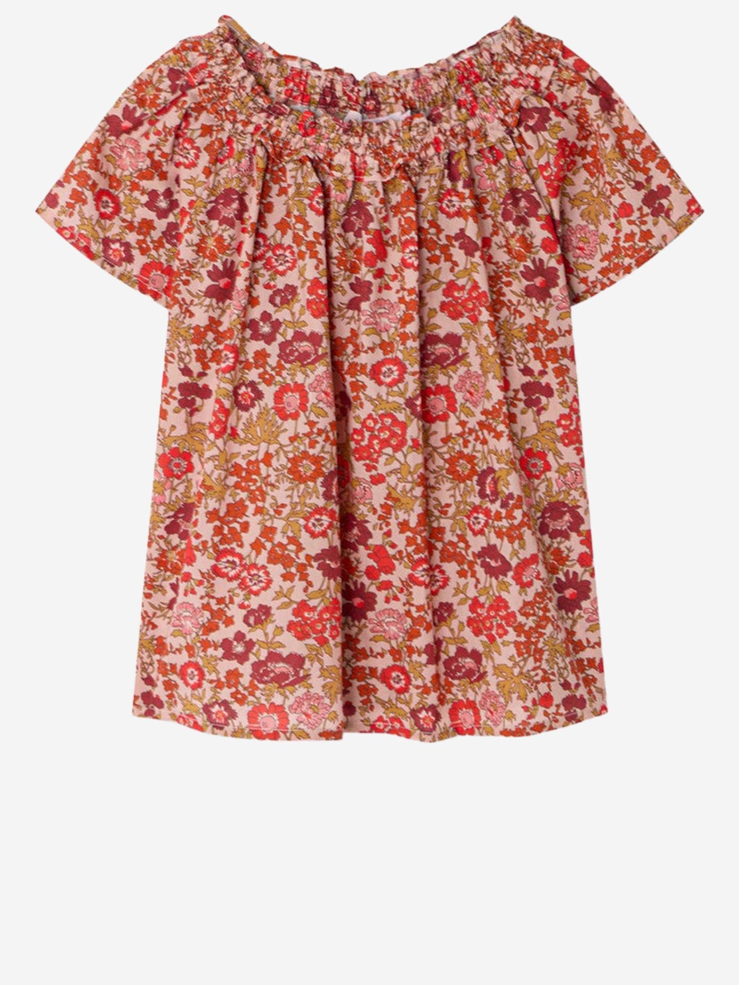 Organic Cotton Floral Blouse — Multicolor