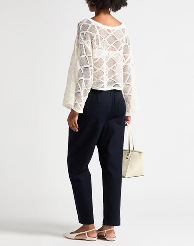 Collezione N_01 Woman Sweater Ivory Size L Organic cotton, Polyamide