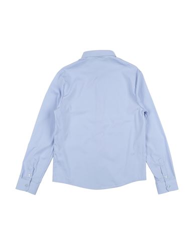 Kid Boy Shirt Light blue Size 12 Cotton, Polyamide, Elastane