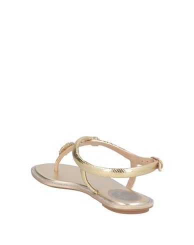 Rene' Caovilla Woman Thong sandal Platinum Size 6.5 Textile fibers