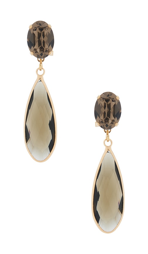 Anton Heunis Drop Earrings in Grey,Metallic Gold