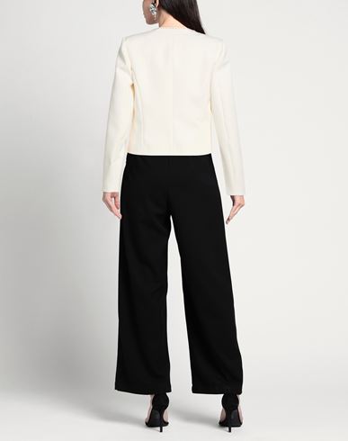 Woman Blazer Cream Size 6 Polyester, Elastane