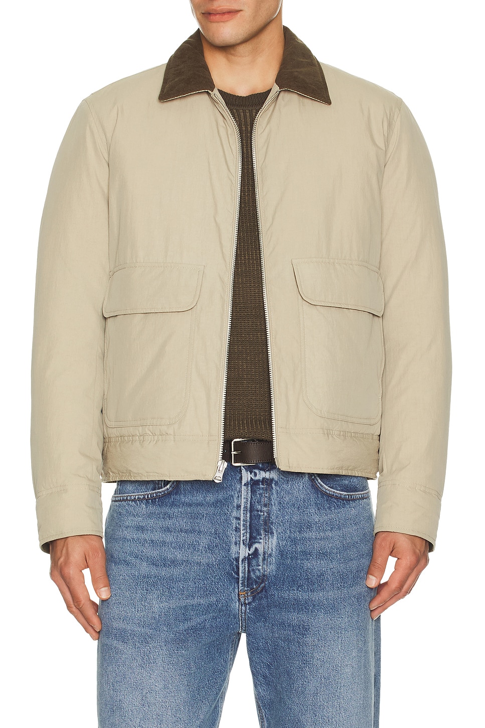 Rag & Bone Derrick Filled Jacket in Light Oatmeal - Cream. L also in M, S, XL/1X