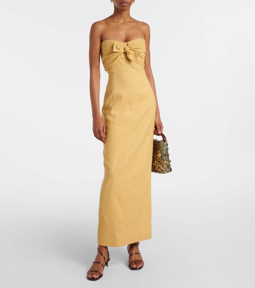 Rahel linen and cotton-blend maxi dress