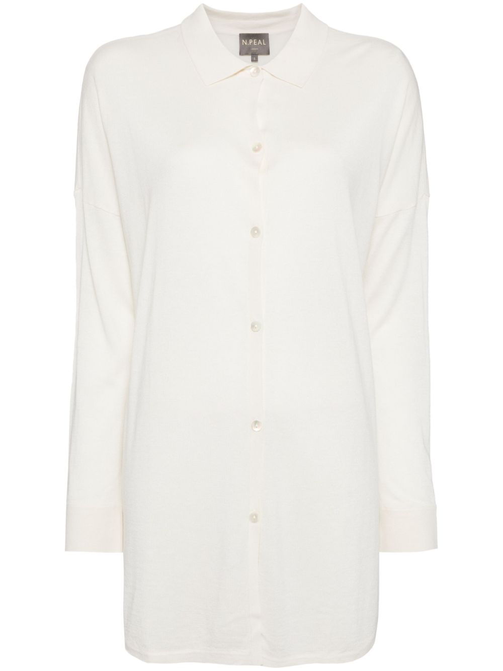 Classic collar cardigan - White