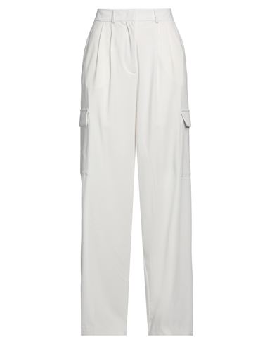 Woman Pants Off white Size S Polyester, Viscose, Elastane