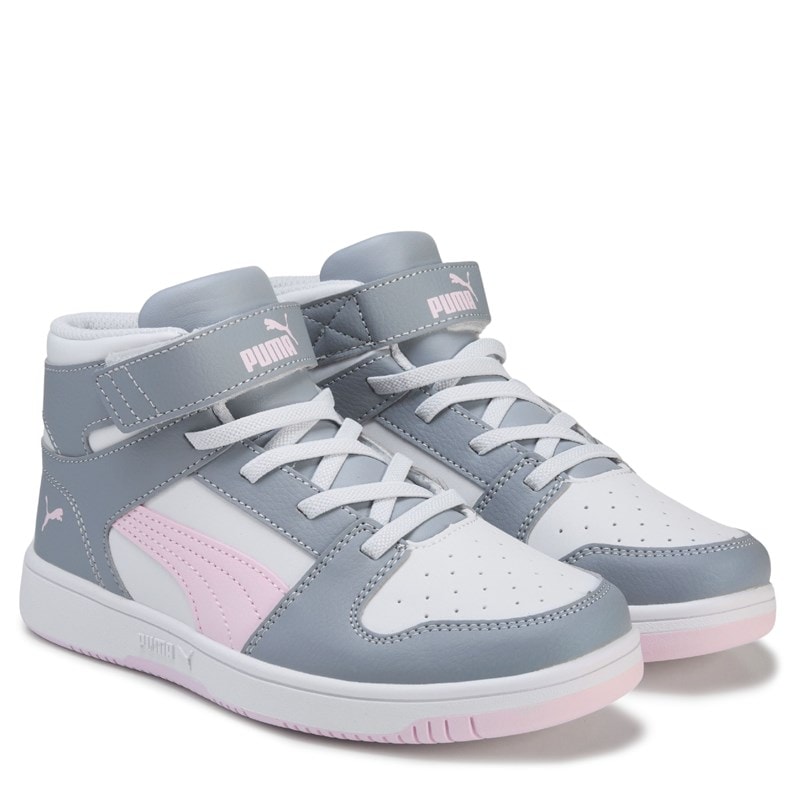 Kids' Rebound Layup High Top Sneaker Little Kid Shoes (Grey/Pink)