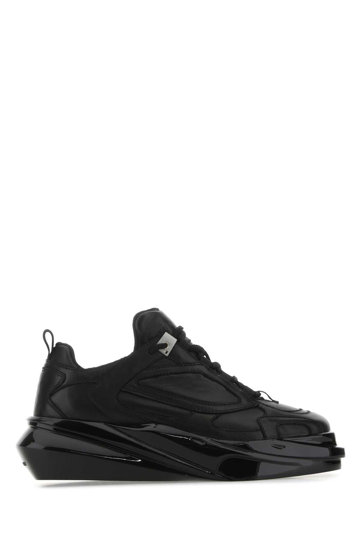 Leather Hiking Sneakers — Black