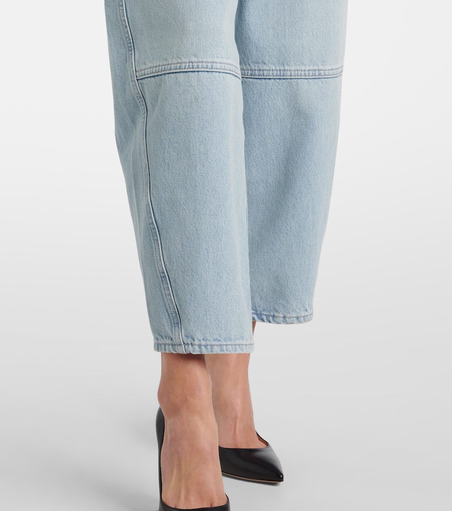 Twisted wide-leg jeans