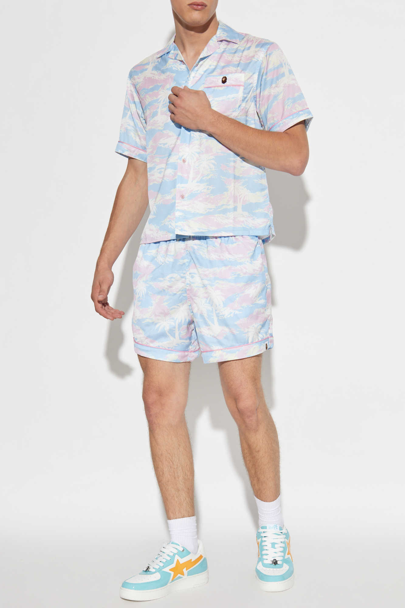 Shirt With Logo, Men's, Light Blue