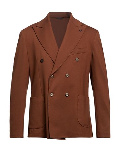 Man Blazer Brown Size 40 Viscose, Polyamide, Elastane