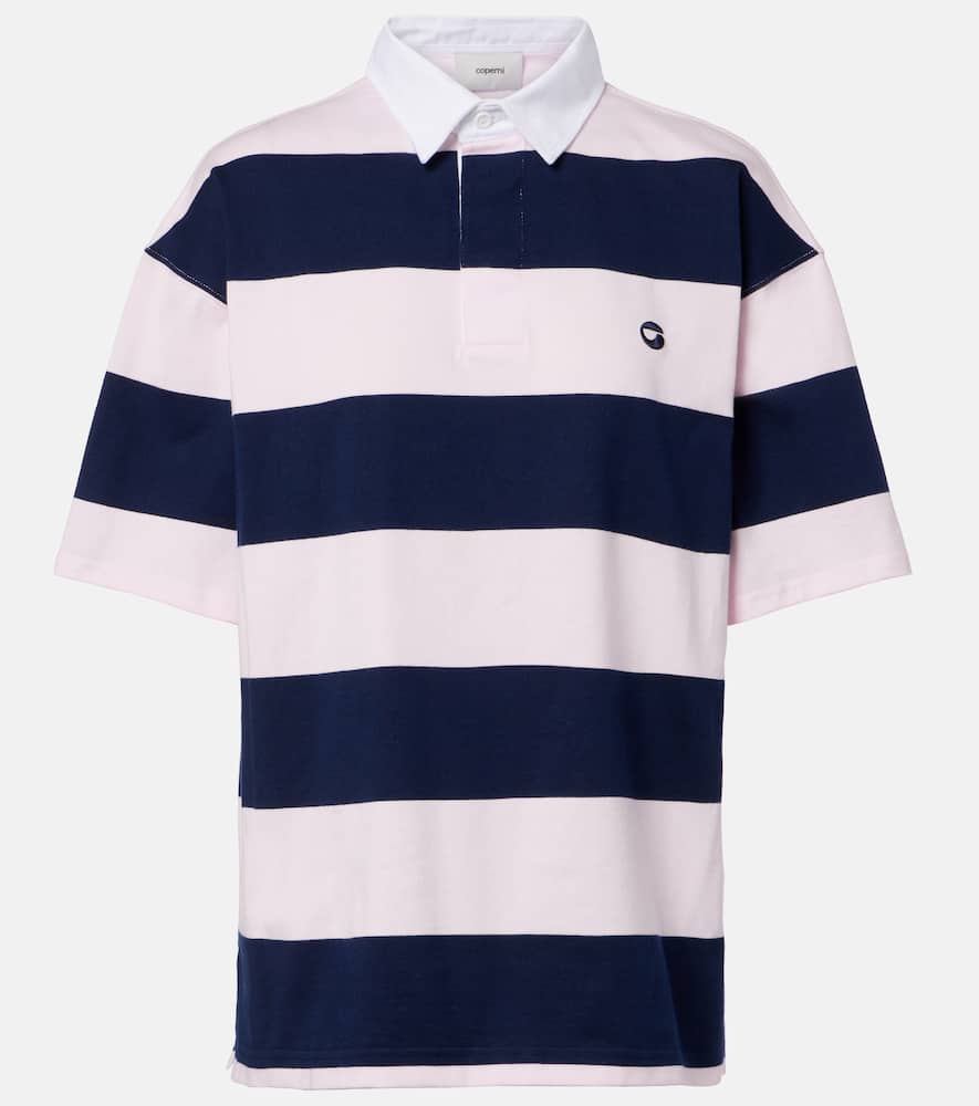 Striped cotton polo shirt