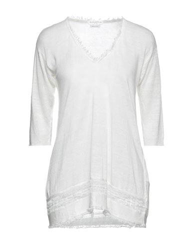 Woman Sweater Ivory Size 10 Linen, Viscose